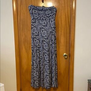 Banana Republic Strapless Dress in Blue and White